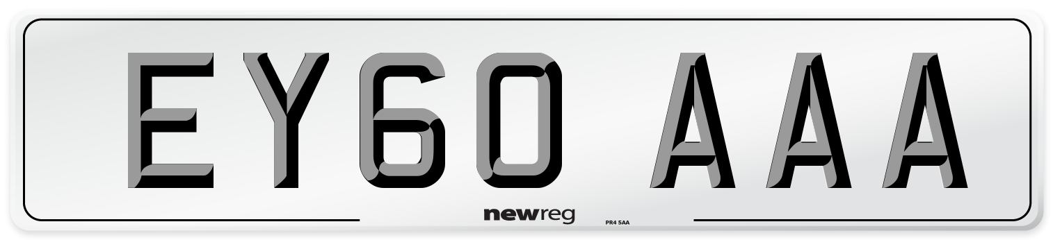 EY60 AAA Number Plate from New Reg